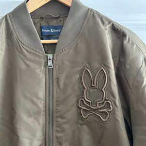 Men’s Psycho Bunny Olive Green Bomber Jacket